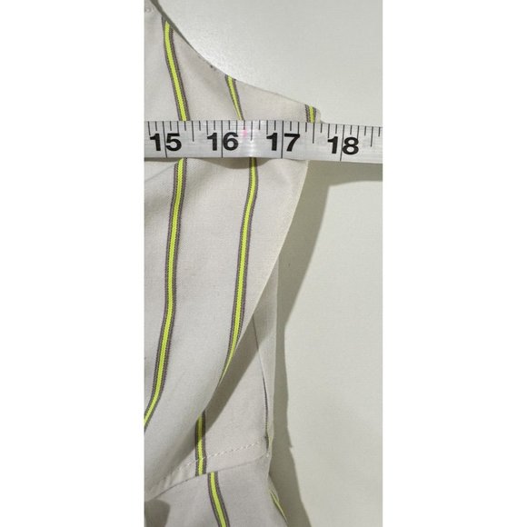 Banana Republic Dress 8 Striped Button Front Removable Strap Cotton Linen Blend - Picture 9 of 10
